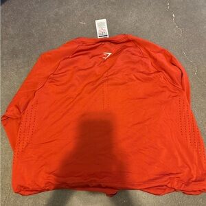 Red Gymshark Long Sleeve Shirt